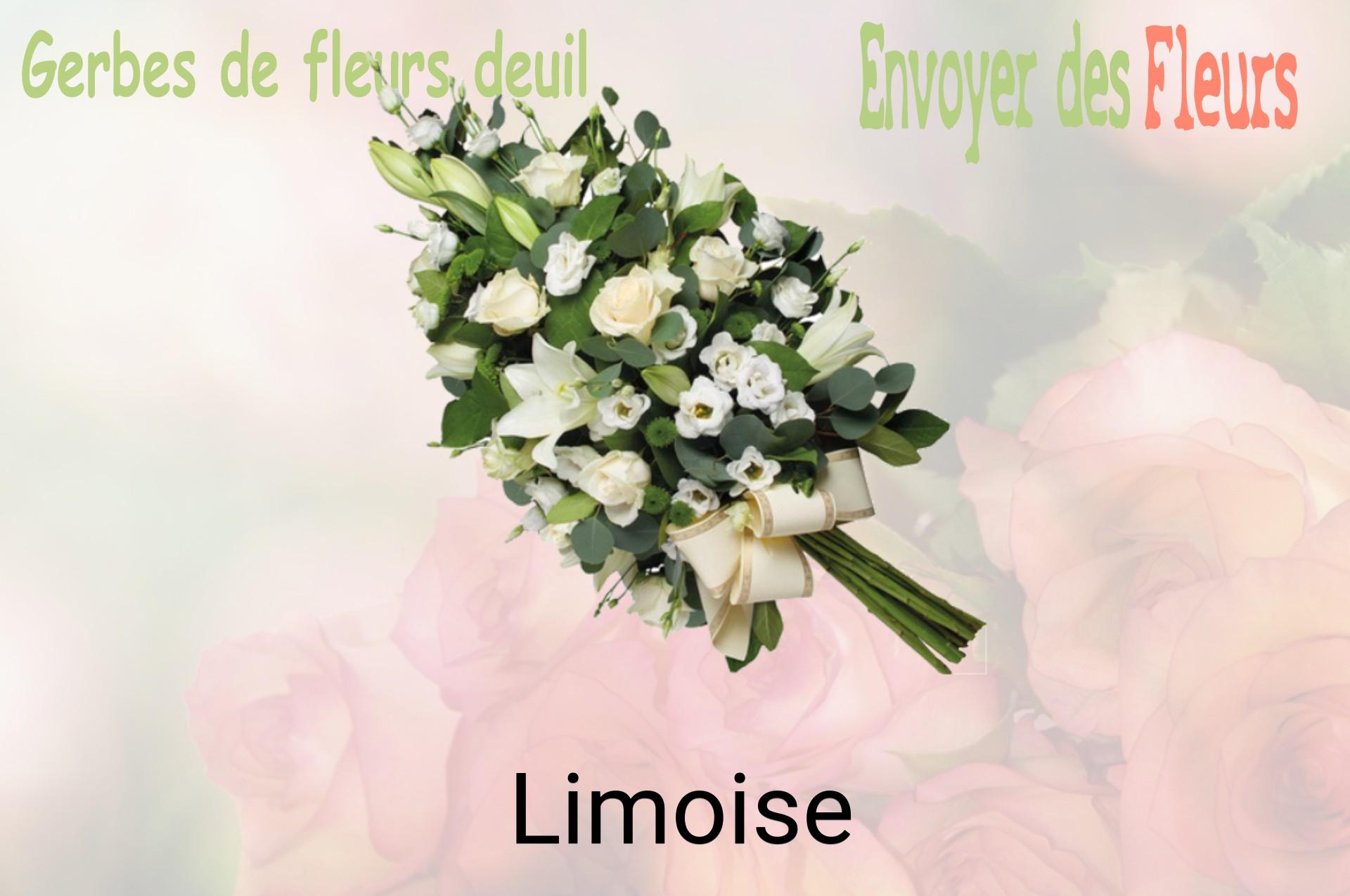 Gerbe de fleurs de deuil livrée à Limoise